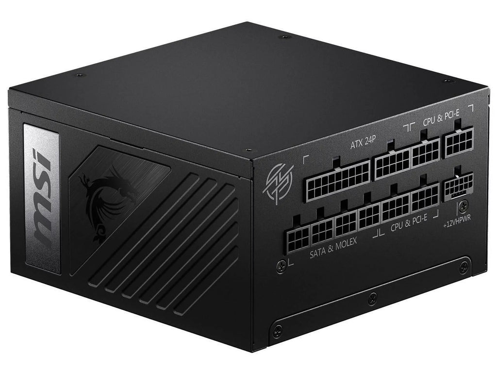 MSI - MPG A1000G PCIE 5.0, 80 GOLD Full Modular Gaming PSU, 12VHPWR Cable, 4080 4090 ATX 3.0 appropriate, 1000W Power Supply