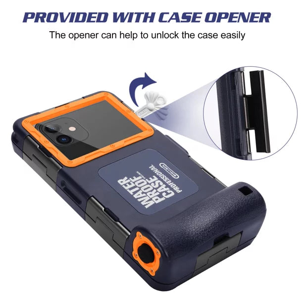 UrbanX Professional [15m/50ft] Swimming Diving Surfing Snorkeling Photo Video Waterproof Protective Case Underwater Housing for Oppo A7 And all Phones Up to 6.9 Inch LCD with Lanyard