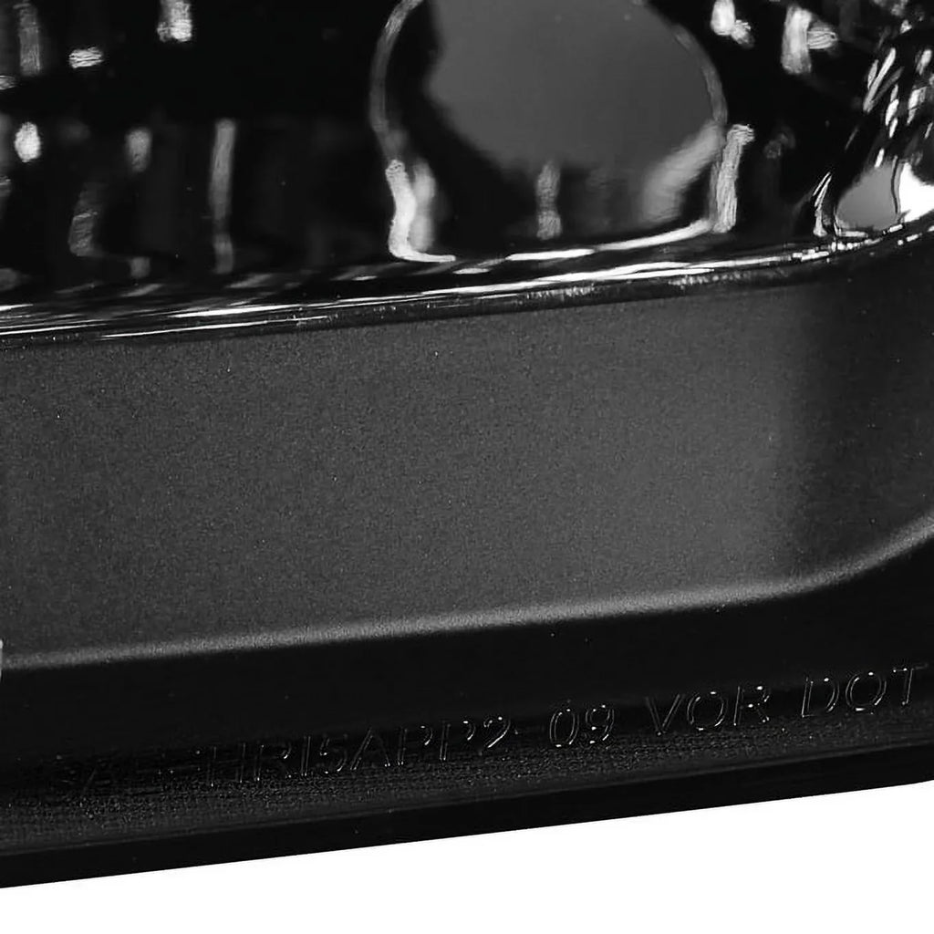 AKKON - For [Dual LED Halo Ring] 09-14 F150 F-150 Pickup Truck Black Projector Headlights + LED Tail light Set
