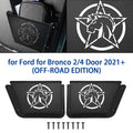 ALLTIMES Rear Door Panel Pocket Organizer Box for  for Bronco 2/4 Door 2021+(OFF-ROAD EDITION), Black Metal aqua Proof Dust Proof Scratch Resistance,1 Pair
