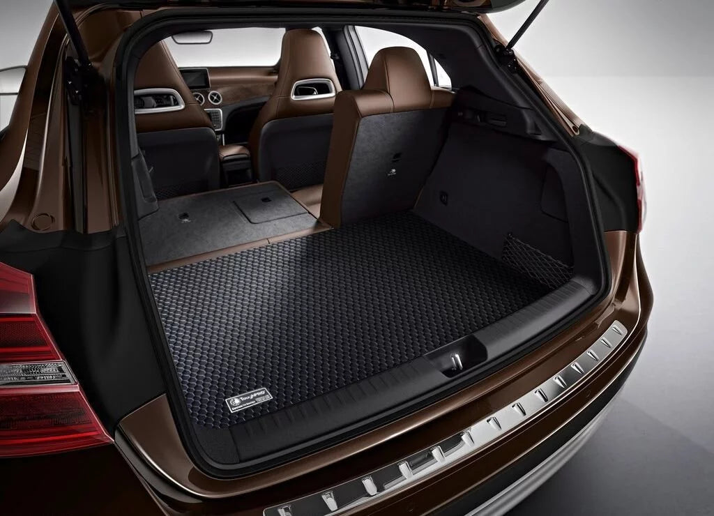 ToughPRO - Trunk Mat suitable with  Camry - All atmospheric conditions Heavy Duty (Made in USA) - Black Rubber - 2015