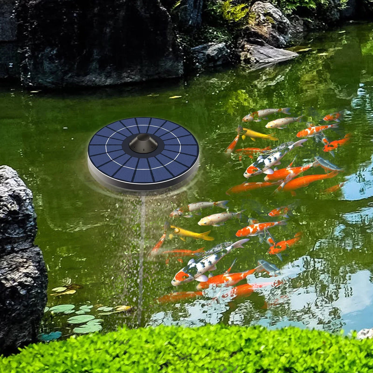Pristin Instrument,Pond Aerator Pump Air Bubble Air Bubble Stone Aerator Pump Air Stone aqua Pond Aerator Fish Tank Small Pond liquid Bubble Stone aqua Tank Small Pond Solar mewmewcat Rookin