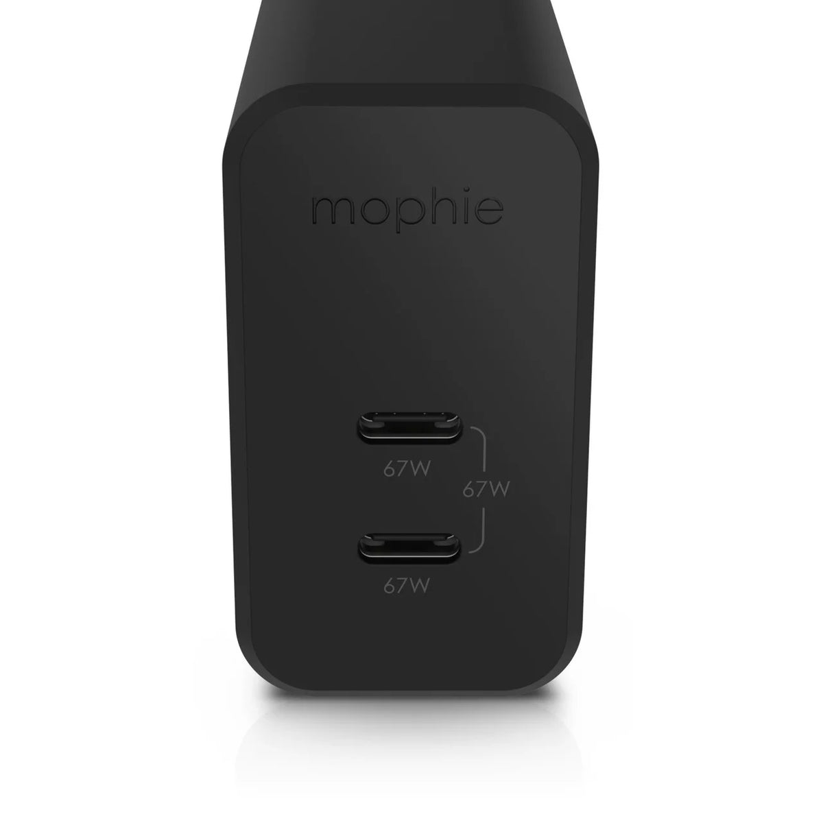 mophie USB C Charger GaN 67W, 3-Port Fast Compact Foldable Wall Charger for MacBook Pro/Air, iPad Pro, Galaxy S22/S21,  Spectre, Note20/10+, iPhone 14/13/12 Pro, Pixel, and More - Black