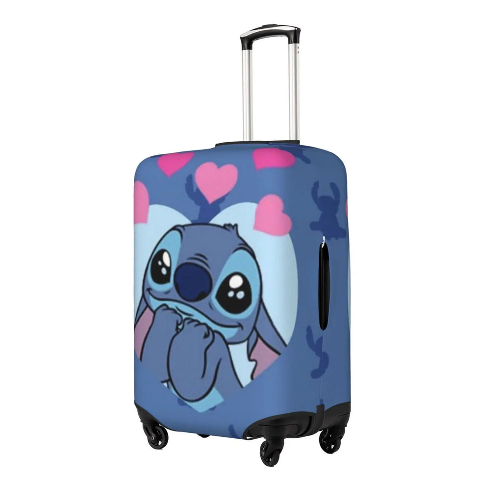 Stitch Heart Protective Suitcase protector Elastic Travel Luggage wrap Organizers Fits Large