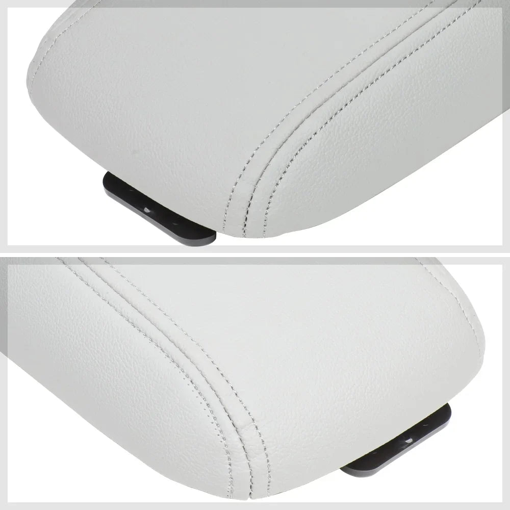 Center Console Arm Rest Lid Grey Leather OE Style for 02-09 Trailblazer/Bravada Fits select: 2002-2009 CHEVROLET TRAILBLAZER, 2002-2009 GMC ENVOY