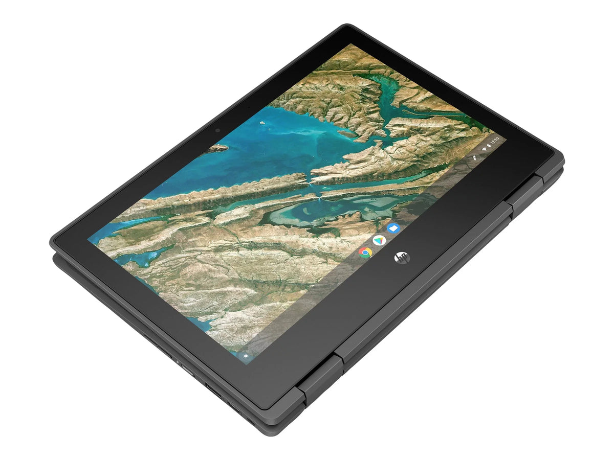 Chromebook x360 11 G3 Education Edition - Flip design -  Celeron - N4020 / up to 2.8 GHz - Chrome OS - UHD Graphics 600 - 4 GB RAM - 32 GB eMMC - 11.6" IPS touchscreen 1366 x 768 (HD) - Wi-Fi 5 - chalkboard gray - kbd: US