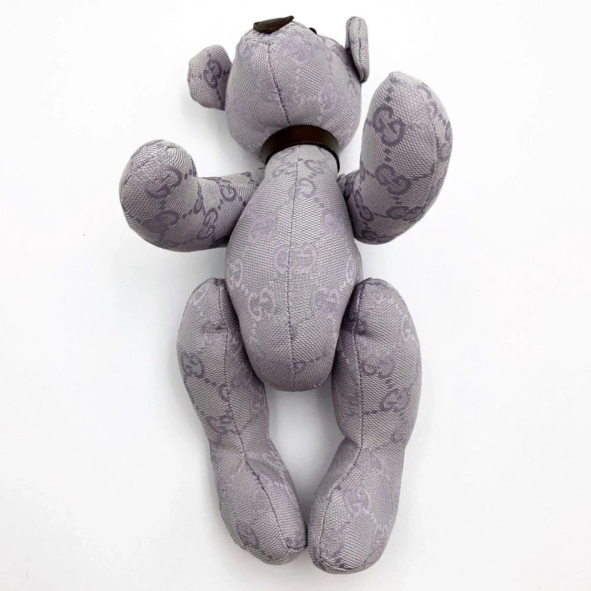 Pre-Owned GUCCI Gucci Bear Plush Toy Purple x Brown GG Canvas Interior Ladies Kids (Good)