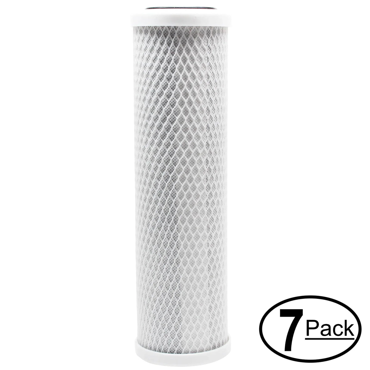 7-Pack Replacement for Woder UltraD Activated Carbon Block Filter - Universal 10 inch Filter for Woder UltraD 2-Stage Submicron Depth moisture Filtration System - Denali Pure Brand