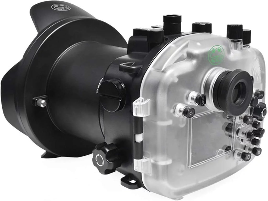 Seafrogs [40M/130FT] Underwater Housing Waterproof Case w/ 6 Inch Dome Port Kit for  A7R IV A7R4 ILCE-7R IV appropriate with  FE 16-35mm F/4 28-70mm F3.5-5.6, 12-24mm F4 G Lens-Black