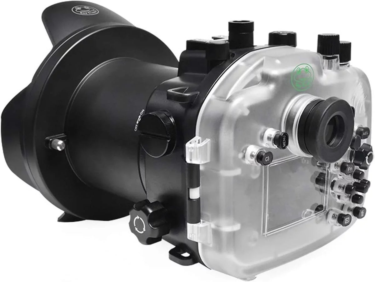 Seafrogs [40M/130FT] Underwater Housing Waterproof Case w/ 6 Inch Dome Port Kit for  A7R IV A7R4 ILCE-7R IV appropriate with  FE 16-35mm F/4 28-70mm F3.5-5.6, 12-24mm F4 G Lens-Black