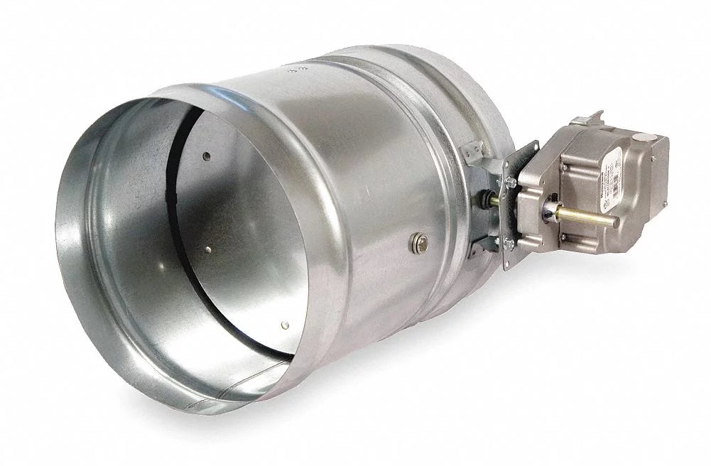 D,120V  3HGH7. Dayton Round Smoke Damper,8-1/4 In