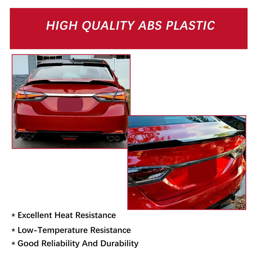 Kojem Rear Trunk Spoiler Lid Wing for 2018-2021  Camry SE XSE LE XLE M4 Style 19 20 Glossy Black