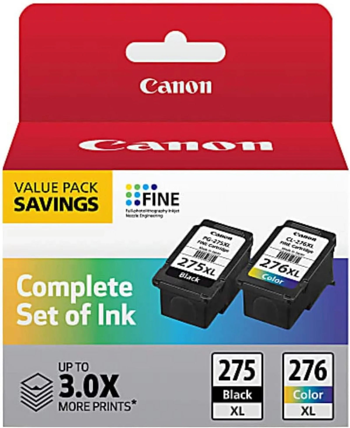 Multicolor Ink for Printer PG-275 XL / CL-276 XL matching to PIXMA TS3520, TS3522 and TR4720 Printers