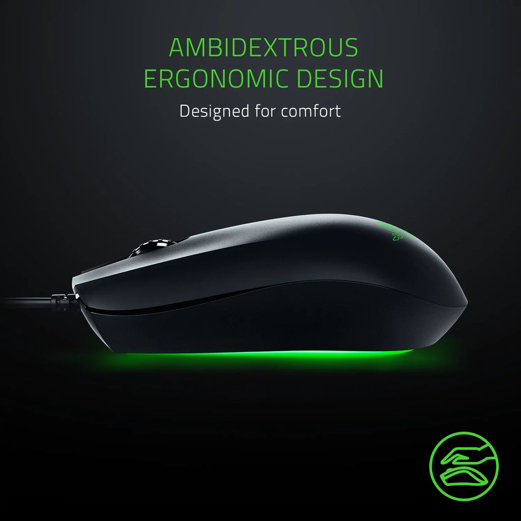 Abyssus Essential: True 7,200 DPI Optical Sensor - 3 Hyperesponse Buttons - Powered by  Chroma - Ambidextrous Ergonomic Gaming Mouse