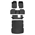 Smartliner SA0568-B0568-C0568-D0568 All atmospheric conditions Custom Fit Black 3 Row & Cargo Liner Behind the 2nd Row Floor Mat Liner Set for 2021-2023 Jeep Grand Cherokee L, Black