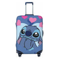 Stitch Heart Protective Suitcase protector Elastic Travel Luggage wrap Organizers Fits Large