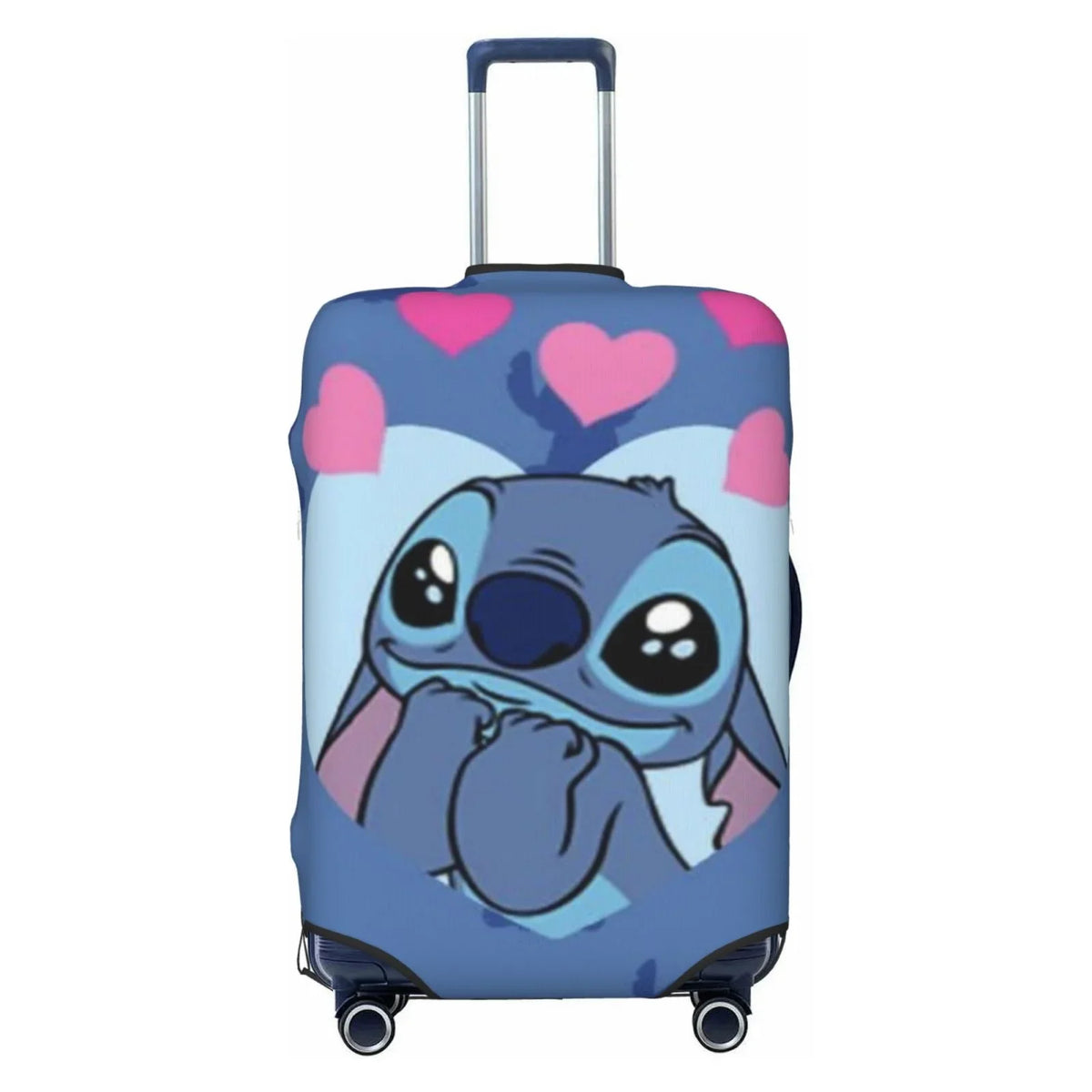 Stitch Heart Protective Suitcase protector Elastic Travel Luggage wrap Organizers Fits Large