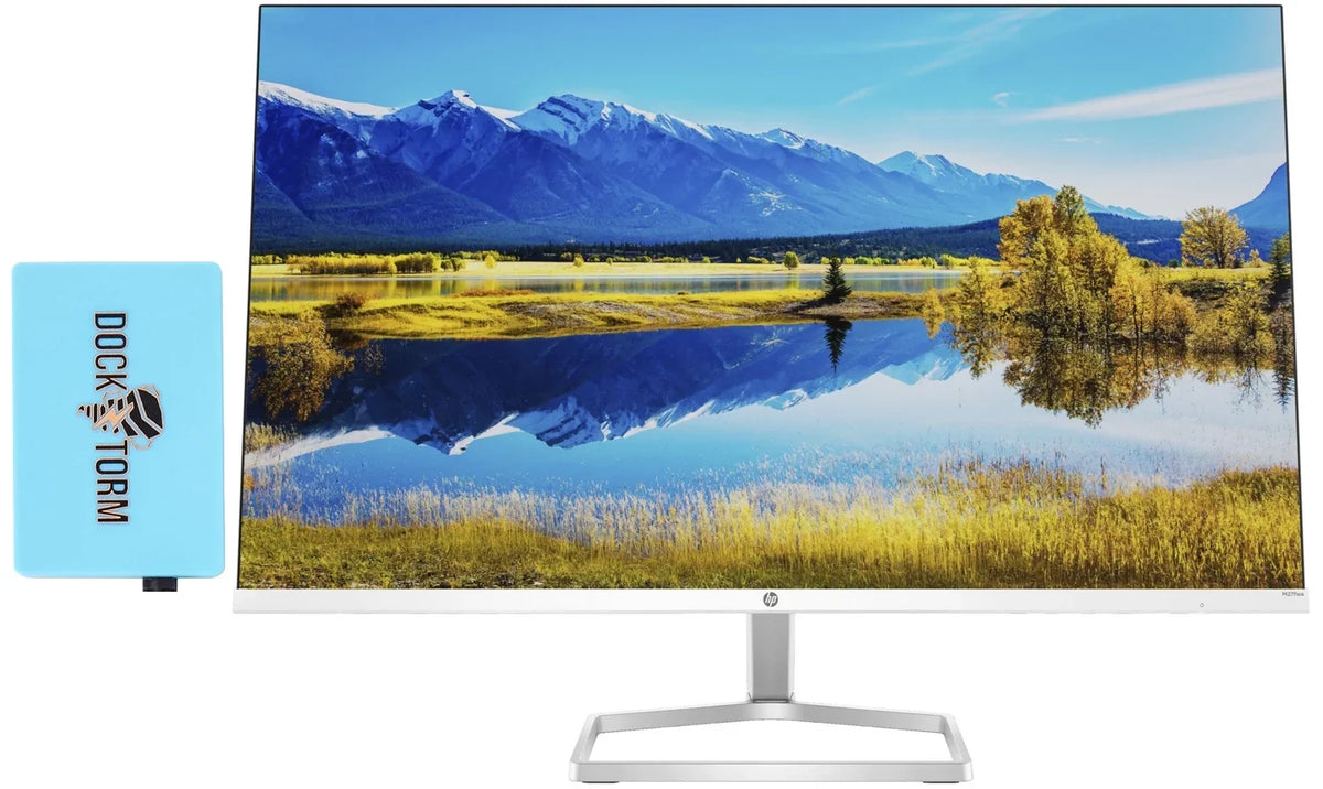 M27fwa 27" 16:9 FreeSync IPS Monitor 356D5AA#ABA Bundle With Docztorm Dock, 27" FHD IPS (1920x1080) 75 Hz Native Resolution, 2 HDMI 1.4, 1 VGA, Ideal for Gamers, Ceramic white (2023 Latest Model)