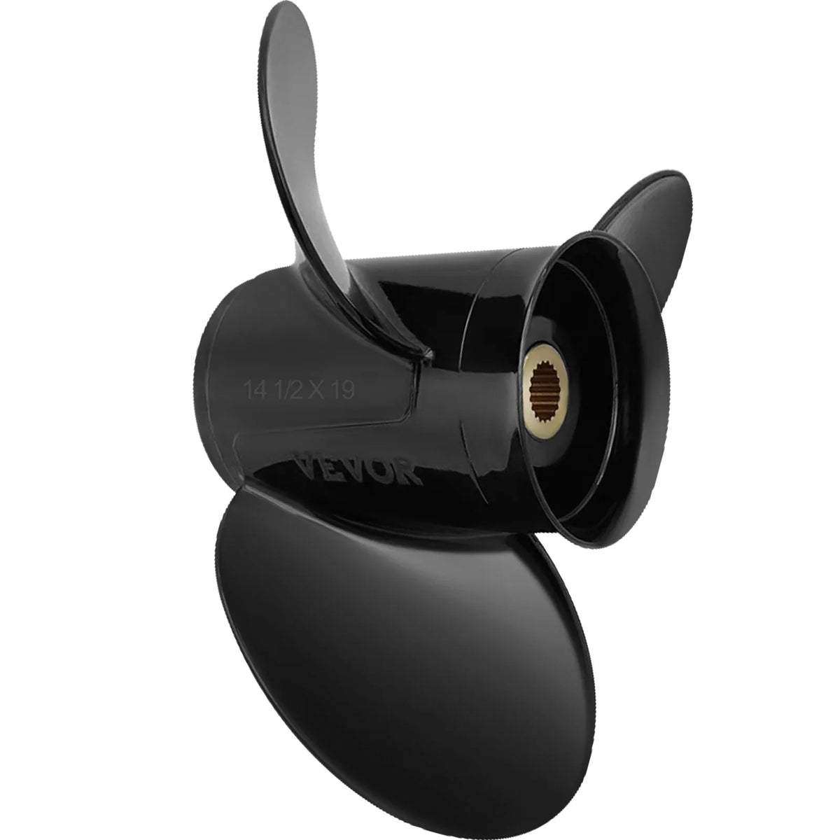 VEVOR Outboard Propeller, 3-Blade 14.5" x 19" craft Propeller, Replace for OEM 3817468, suitable with SX Sterndrives Outboard Volvo Penta Engine, Right-handed Aluminium Propeller & 19 Spline Teeth