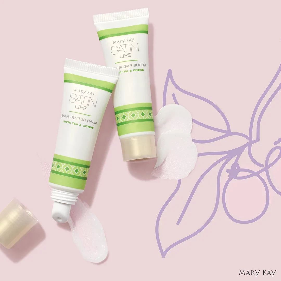 each. Mary Kay White Tea & Citrus Satin Lips Set 0.3 oz