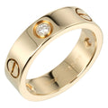 8.67g, I132124019 (Good). Pre-Owned Cartier Love size 15 ring, K18 yellow gold, 3P, half diamond, approx