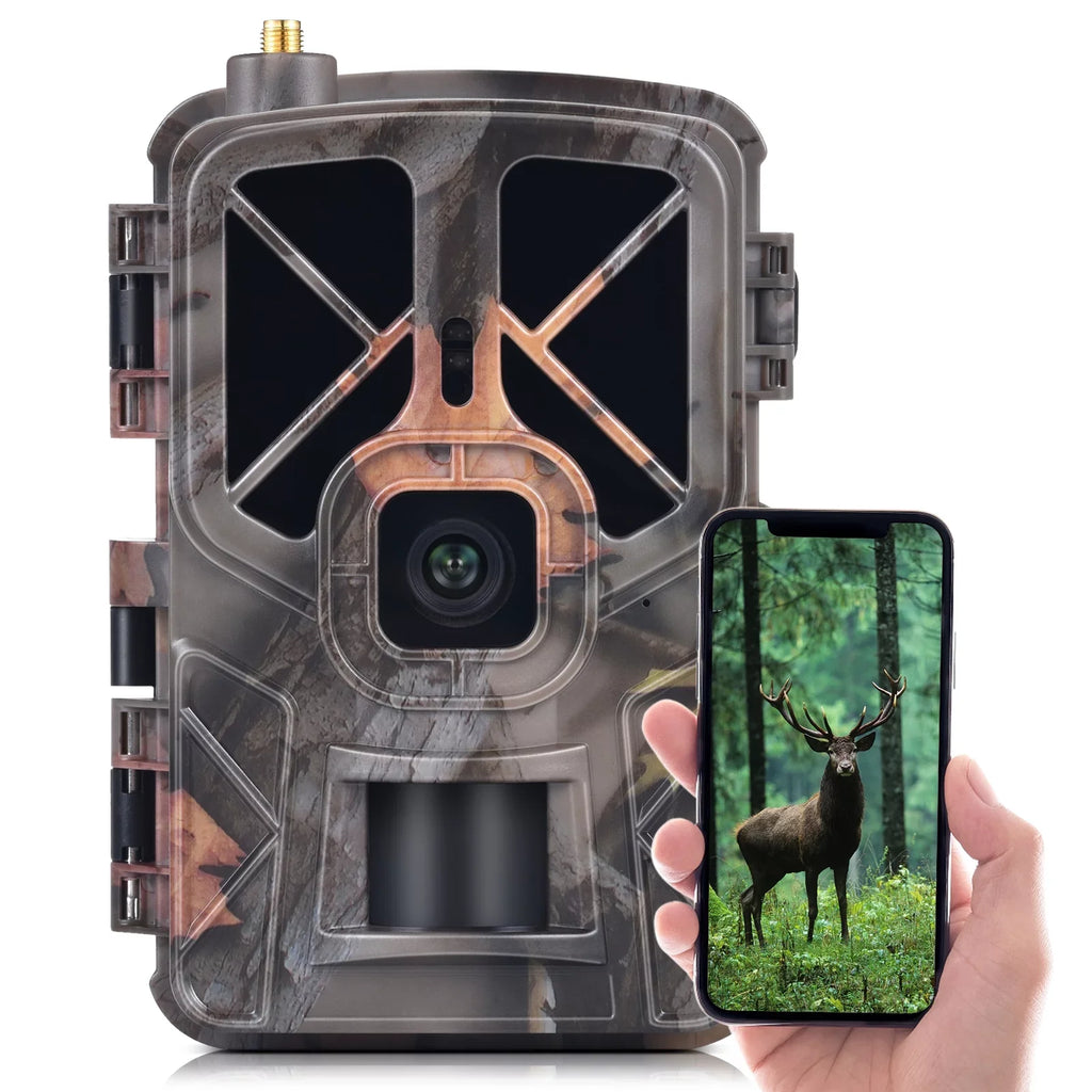 Suzicca 4G/LTE Camera Wireless 36MP Trail and Game Camera Waterproof Infrared Night Vision Wildlife Animal Farm Camera