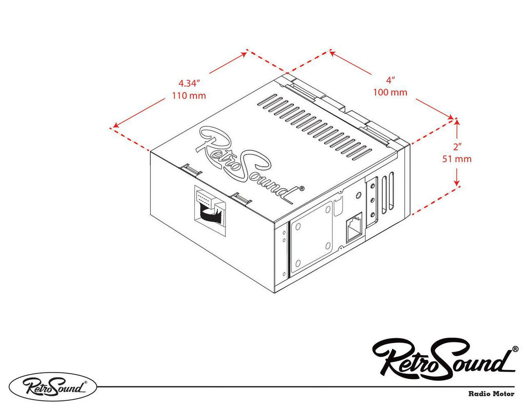 RetroRadio matching with 1957-70 Citroen ID19 Features Include Bluetooth, AUX, AM/FM LAB-M1-308-509-39-78PCT1