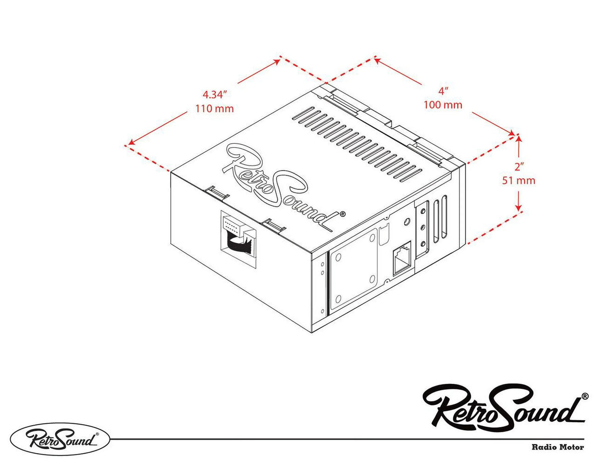 RetroRadio matching with 1957-70 Citroen ID19 Features Include Bluetooth, AUX, AM/FM LAB-M1-308-509-39-78PCT1