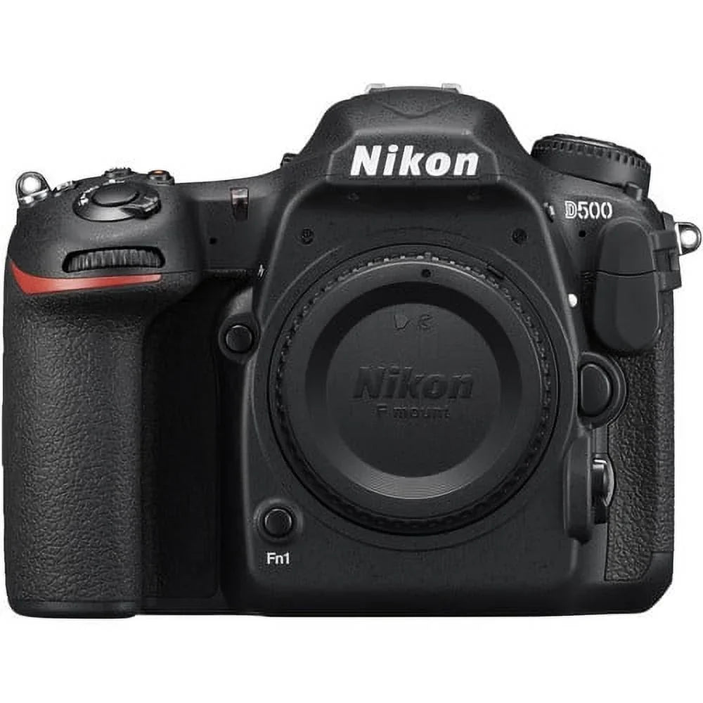 D500 20.9MP 4K WiFi DSLR Camera (Body Only) + Extra Battery + Sandisk 32GB SD Bundle