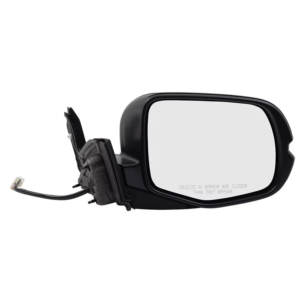 Brock Aftermarket Replacement Passenger Right Power Door Mirror Assembly Paint To Match Black Manual Folding With Heat-Signal-Memory Without Auto Dimming-Side View Camera