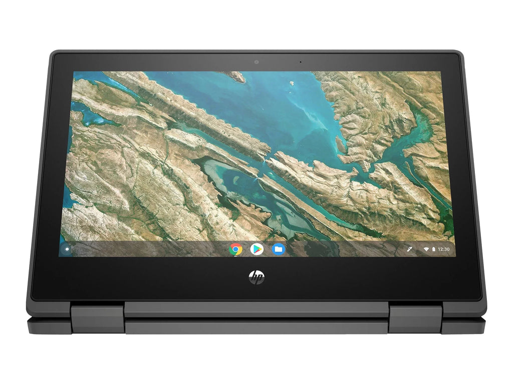 Chromebook x360 11 G3 Education Edition - Flip design -  Celeron - N4020 / up to 2.8 GHz - Chrome OS - UHD Graphics 600 - 4 GB RAM - 32 GB eMMC - 11.6" IPS touchscreen 1366 x 768 (HD) - Wi-Fi 5 - chalkboard gray - kbd: US