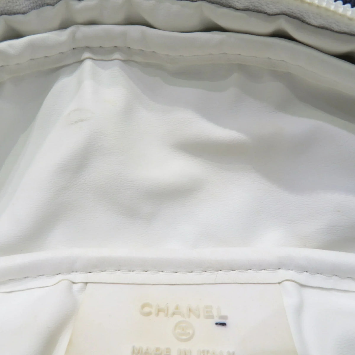 Pre-Owned CHANEL Sportsline Waist Bag Body Navy/White Canvas Women's Men's (Good)