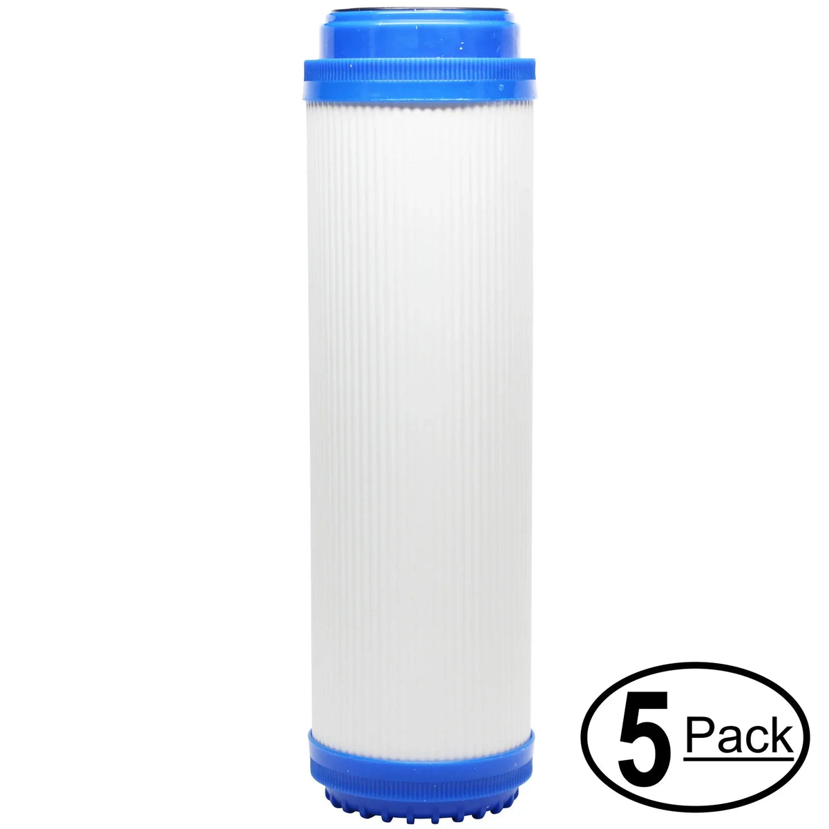 '- Denali Pure Brand. 5-Pack Replacement for Flow Pur POE12DSA1KDF Granular Activated Carbon Filter - Universal 10-inch Cartridge for Flow-Pur (dual) ultimate aqua filter system
