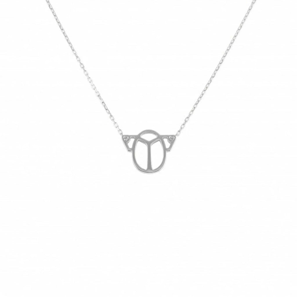 Pre-Owned Cartier Scarab 2PD Necklace/Pendant K18WG White gold (Good)