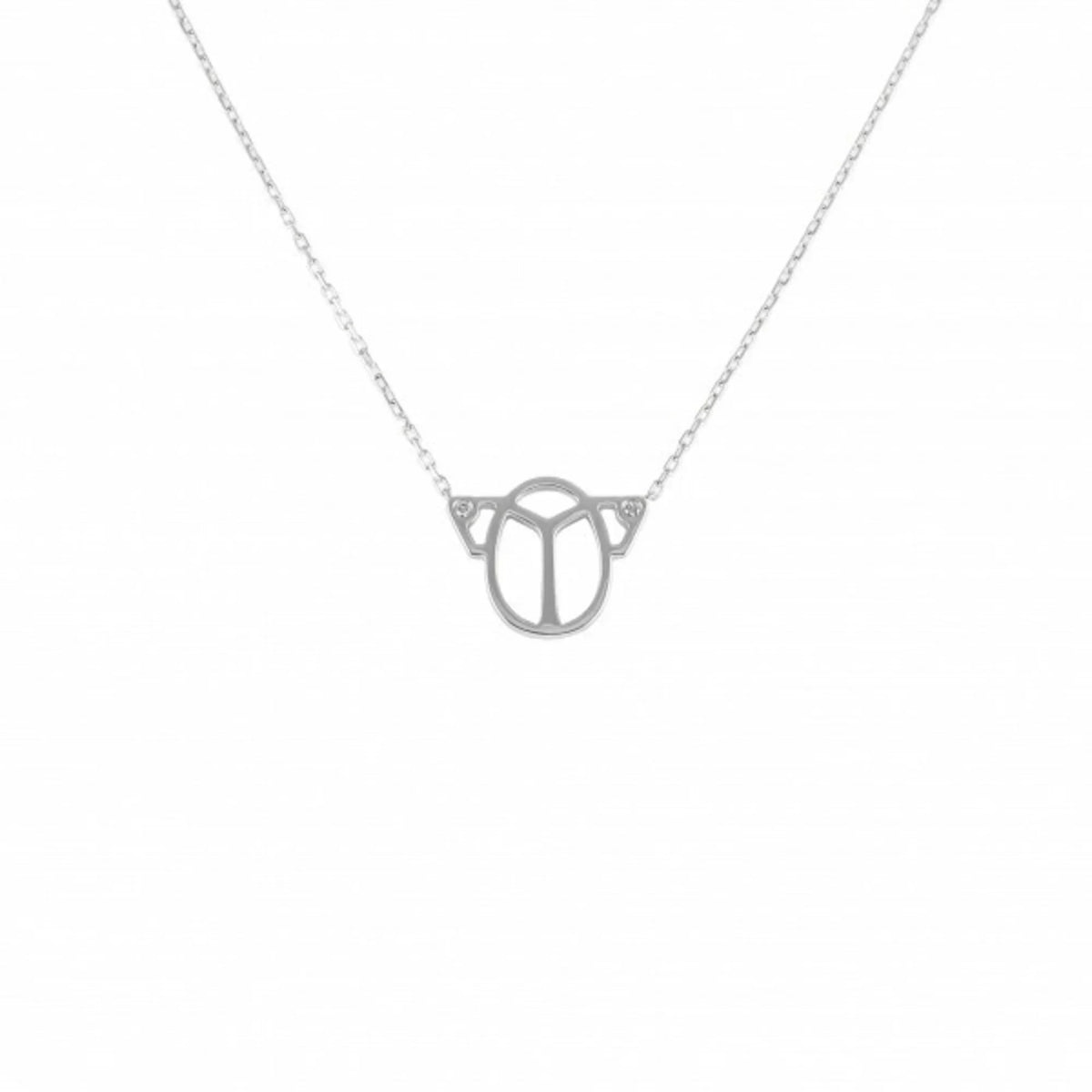 Pre-Owned Cartier Scarab 2PD Necklace/Pendant K18WG White gold (Good)