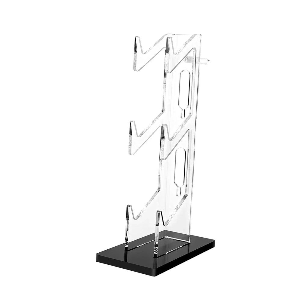 3 Tier Controller Bracket Gadget Non Slip Mat Durable Transparent Decoration Acrylic Headset Hanger for Game Desk Controller Accessories PS5 Black