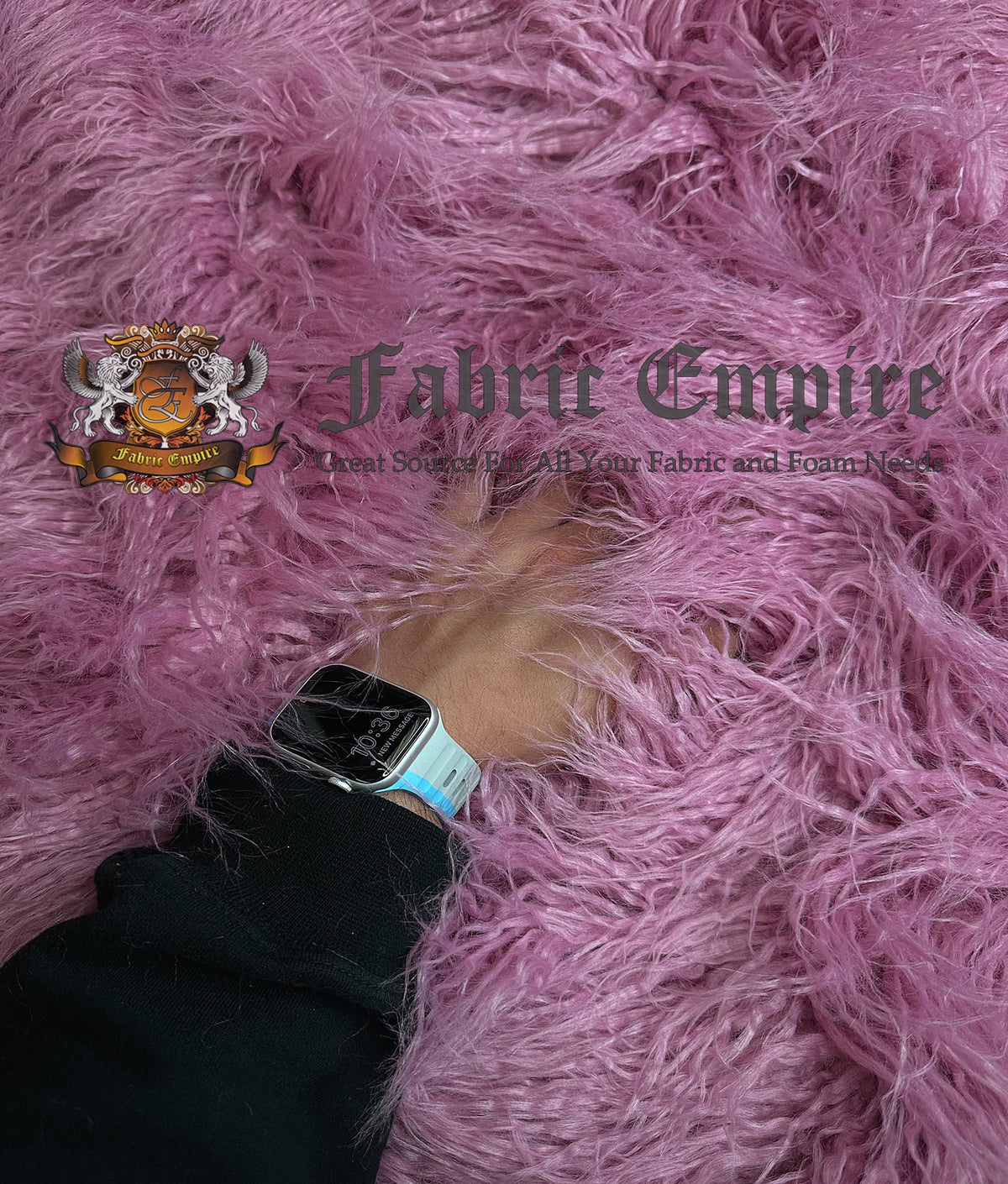 Faux Fake CURLY Yak FUR 3.5" LONG Pile Japanese Fire Retardant Yarn 2.3oz Per Yard / Craft, Sewing Cosplay 58" Wide Sold by Continuous Yard (Dusty Rose)