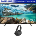 50 inch RU7100 LED Smart 4K UHD TV 2019 Model Bundle with  WH-CH700N Wireless Noise Canceling Bluetooth Headphones Black