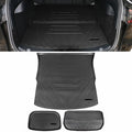 Ikon Motorsports Trunk Mats Cargo Liner appropriate with 2020-2023 Tesla Model Y Black TPE All elements Waterproof Anti-Slip Frunk Trunk Under Cargo Storage Liner Mat Interior Accessories 3PCS