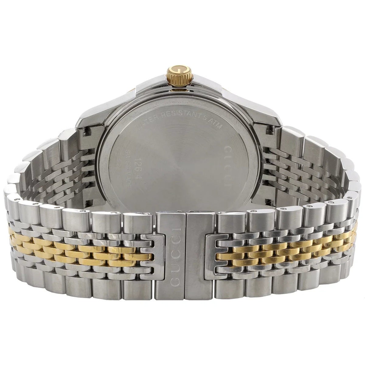 Steel PVD 2 CT.. Gucci Ya126409 Diamond Watch G-Timeless 38mm Two Tone Yellow S
