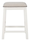 H). D x 25 in. W x 13 in. SAFAVIEH Aero Mid-Century Counter Stool, White, Set of 2 (18.8 in