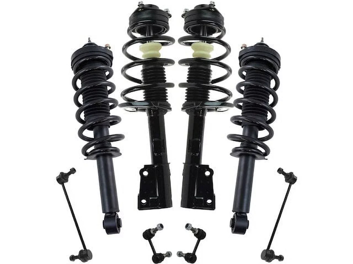 Front and Rear Strut Coil Spring and Sway Bar Link Kit - 8 Piece - appropriate with 2009 - 2018 Dodge Journey 3.5L 3.6L V6 2010 2011 2012 2013 2014 2015 2016 2017