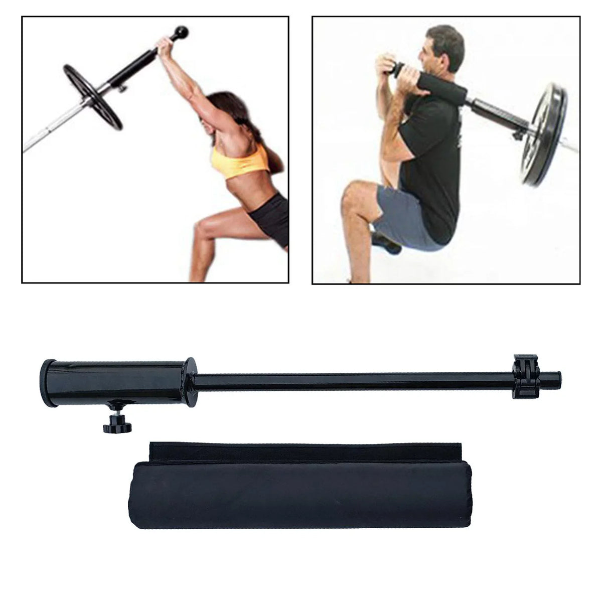 Fitness Barbell Deadlift Training Handle Attachment Exercise for 2 inch Bar Landmine Attachment for Weight Lifting Triceps Biceps Accs Bar with protector
