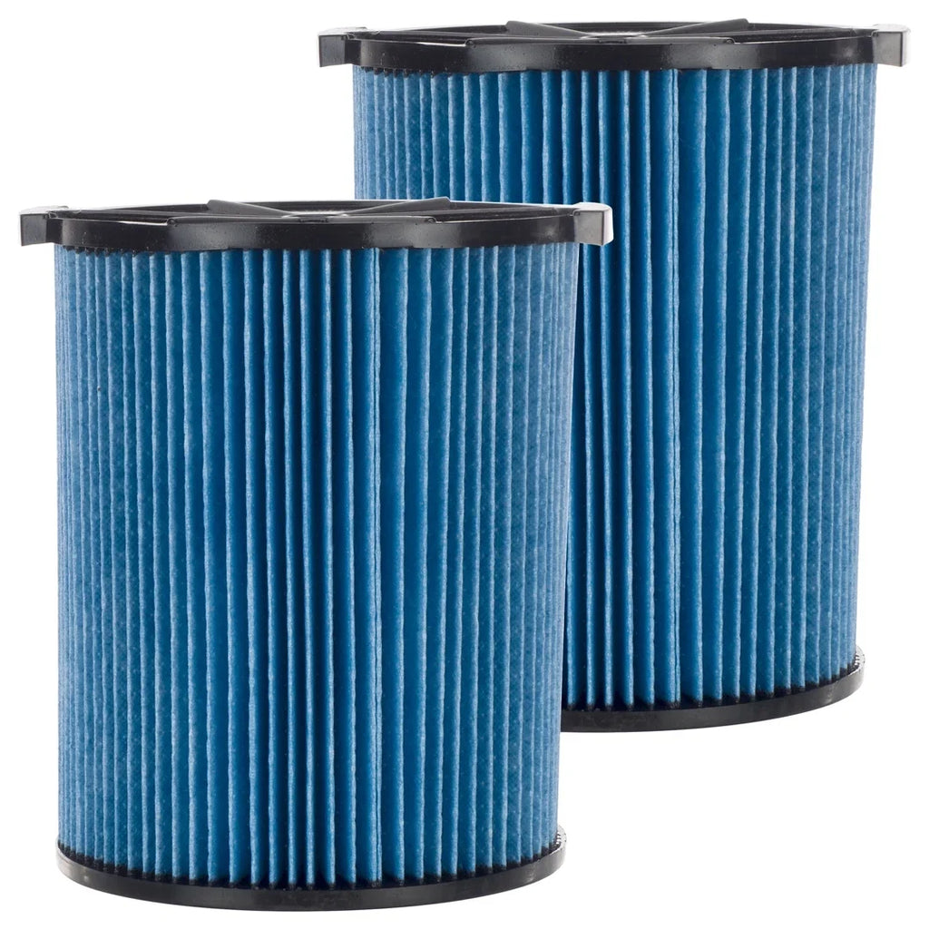 2 Pack 3-Layer Fine Dust Cartridge Filter Replacement Part 72952 matching with RIDGID VF5000, 5-20 Gallon Wet & Dry Vacuums, Washable & Reusable