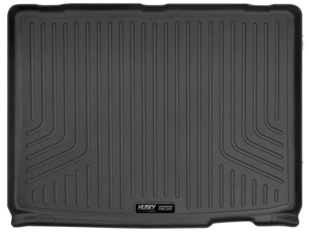 Husky by RealTruck Weatherbeater Series Cargo Liner Behind 2nd Seat Black appropriate with 15-20 Cadillac Escalade/Chevrolet Tahoe/GMC Yukon; fits back of 2nd row over folded flat 3rd row Seats