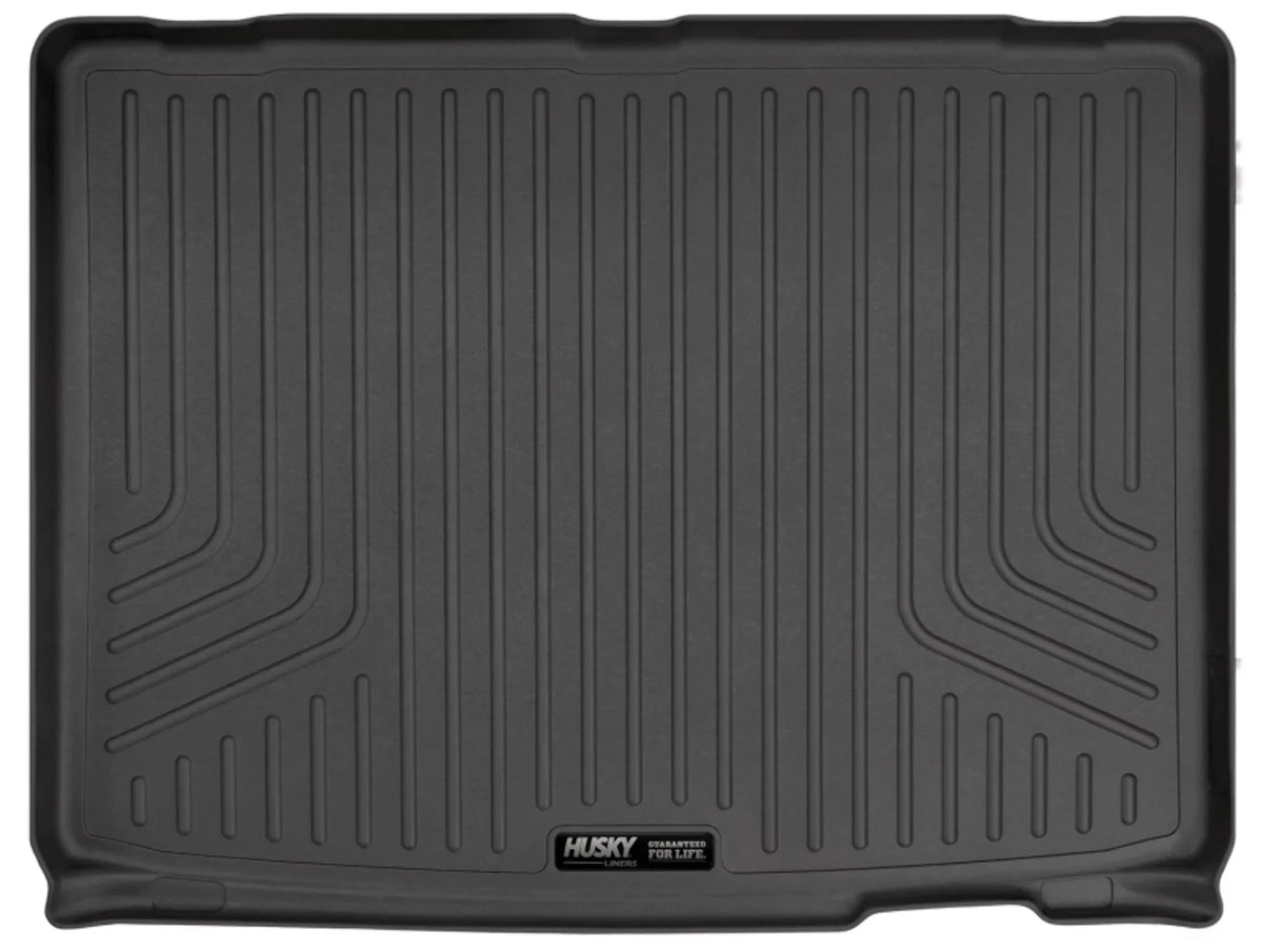 Husky by RealTruck Weatherbeater Series Cargo Liner Behind 2nd Seat Black appropriate with 15-20 Cadillac Escalade/Chevrolet Tahoe/GMC Yukon; fits back of 2nd row over folded flat 3rd row Seats