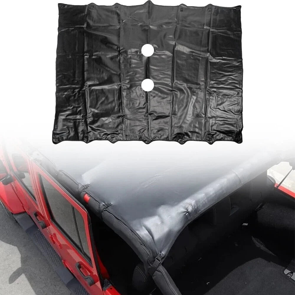 Enhance Your Jeep Wrangler JK JKU 07-18 with Leather Top Sunshade Protection - Ultimate Sun Protection and Easy Installation