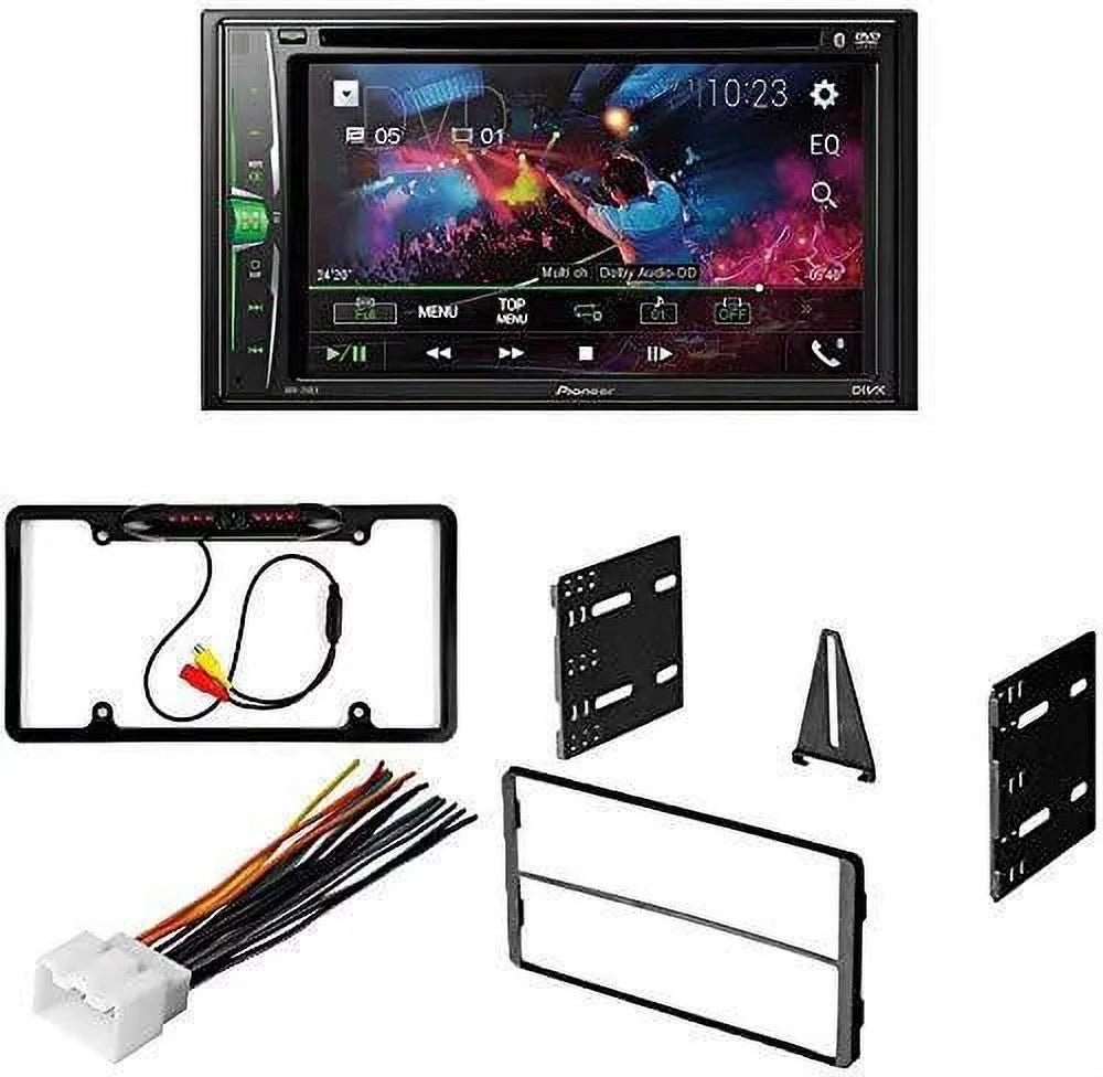 KIT4748 Bundle for 2000-2006  Explorer Sport Track W/ Pioneer AVH-241EX Double DIN Car Stereo with Bluetooth/Backup Camera/Install Kit/in-Dash DVD/CD AM/FM 6.2" Touchscreen Digital Media Receiver