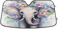 GZHJMY Elephant Car Windshield Sun Shade Foldable Sun Shield Shade for Blocks UV Rays Protector-Keeps Your Vehicle Cool for Most Sedans SUV Truck,55"x27.6"