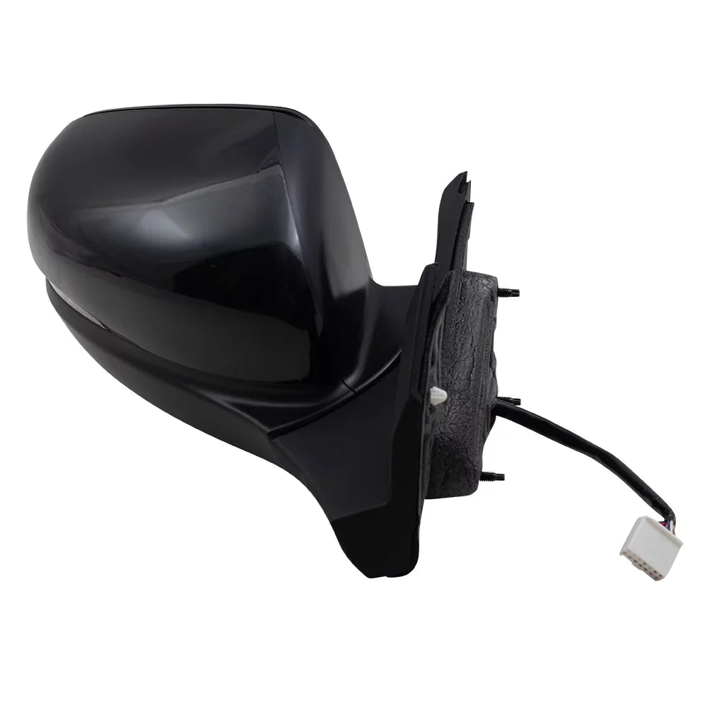 Brock Aftermarket Replacement Passenger Right Power Door Mirror Assembly Paint To Match Black Manual Folding With Heat-Signal-Memory Without Auto Dimming-Side View Camera